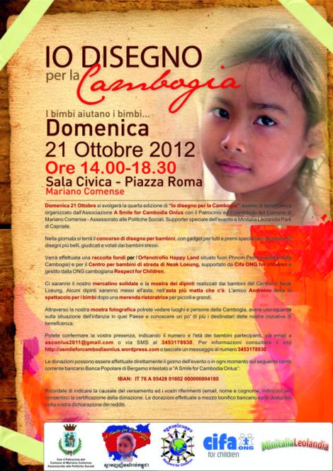 Locandina Io disegno per la Cambogia